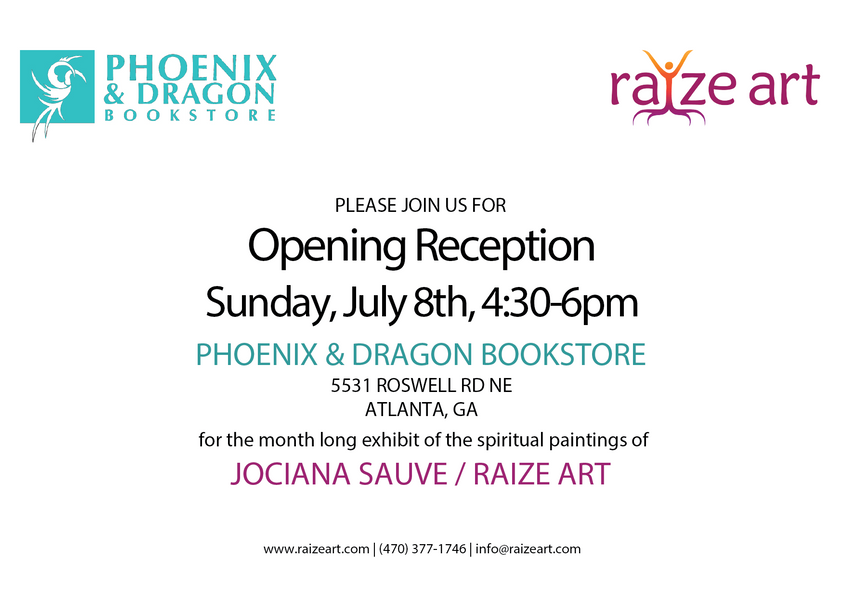 Art Opening July 8th - Jociana Sauve @ Phoenix & Dragon Bookstore!