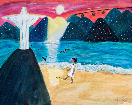 Rio Beach Painting - Print on Canvas