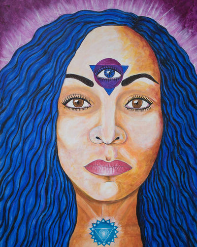 Aura Chakra Self-Portrait Painting - Print