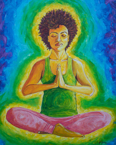 Meditation Woman Painting - Print on Canvas