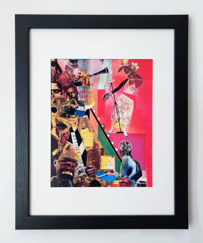The Blues by Romare Bearden - Framed Print 11x14