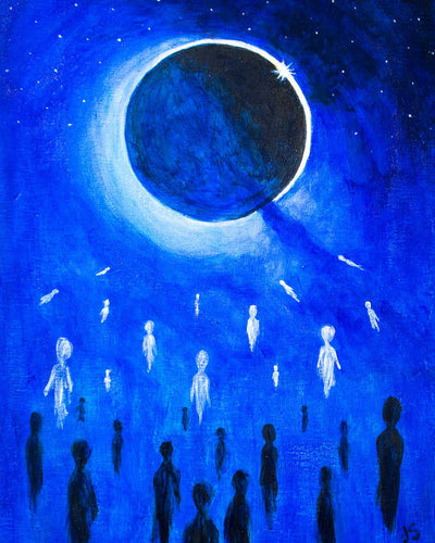 Solar Eclipse 2017 I Painting - Print on Canvas